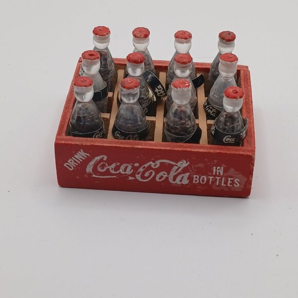 Vintage Miniature Coca Cola Wooden Crate with 12 Coke Bottles - Picture 1 of 5